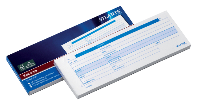 Kwitantieblok Atlanta 74x210mm 100vel afbeelding
