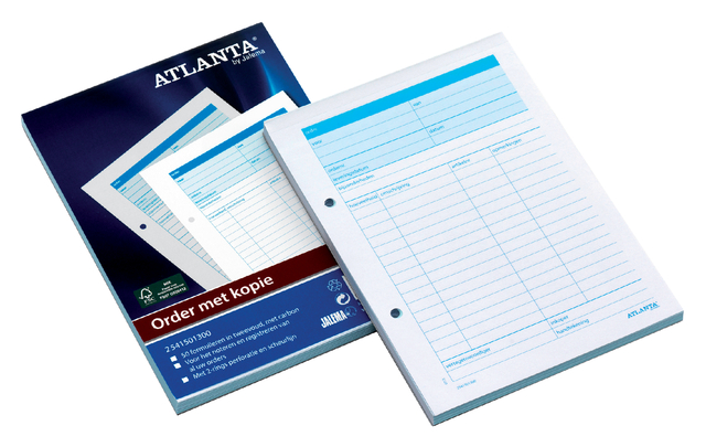 Orderbon Djois Atlanta A5 50x2vel met carbon wit afbeelding