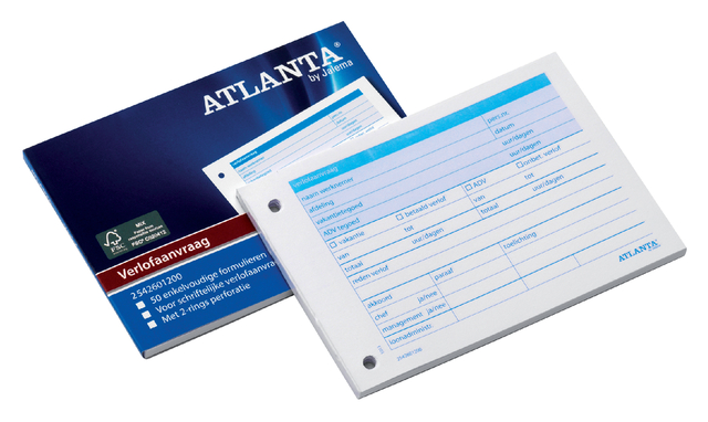 Verlofaanvraag Djois Atlanta A6 105x148mm 50vel afbeelding