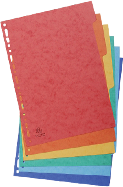 Tabbladen Exacompta 225x297mm 11-gaats 6-delig glanskarton afbeelding