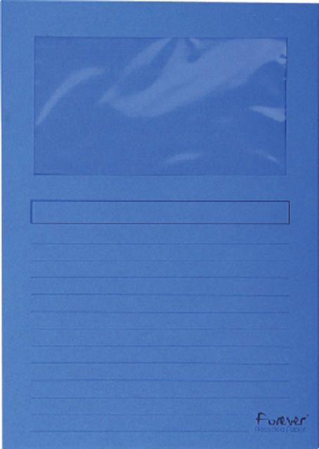 Venstermap Exacompta Forever L-model 120gr donkerblauw 100 stuks afbeelding