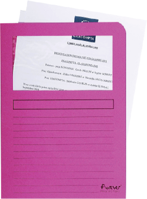 Venstermap Exacompta Forever L-model 120gr roze 100 stuks afbeelding