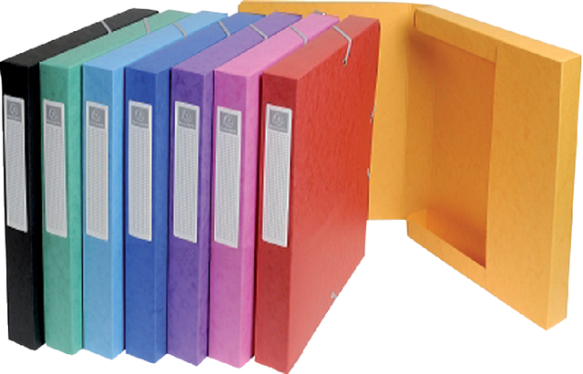 Elastobox Exacompta A4 25mm 600gr assorti afbeelding