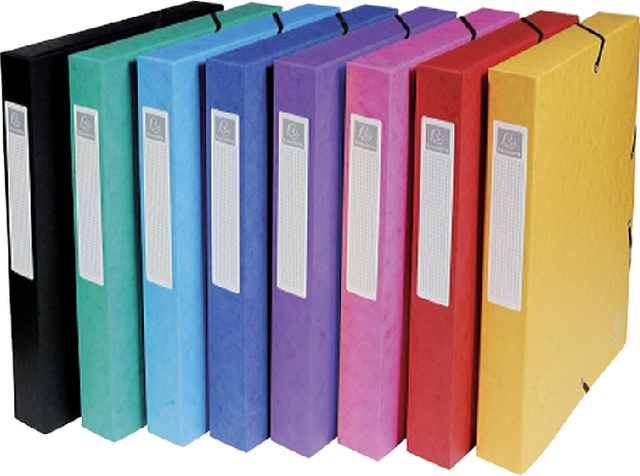 Elastobox Exacompta A4 40mm 600gr assorti afbeelding