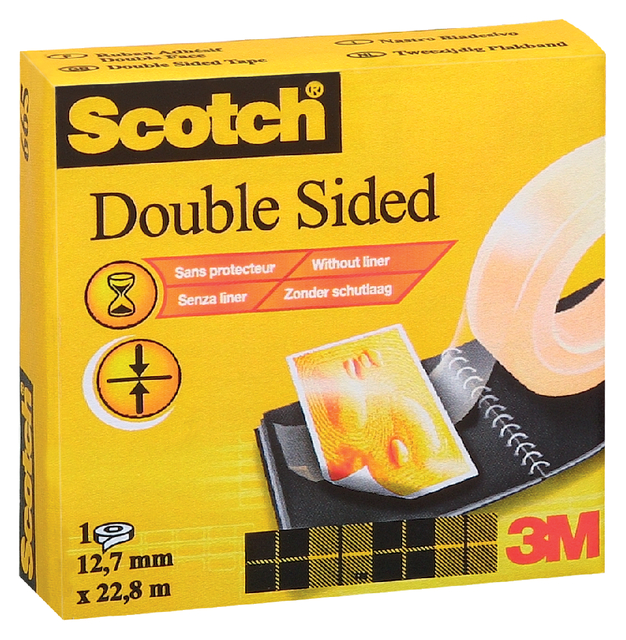 Plakband Scotch 665 12mmx22.8m dubbelzijdig — Foto 2 van 2