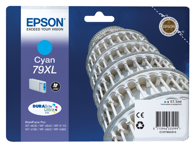 Inktcartridge Epson 79XL T7902 blauw afbeelding