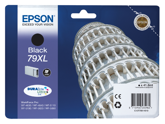 Inktcartridge Epson 79XL T7901 zwart afbeelding