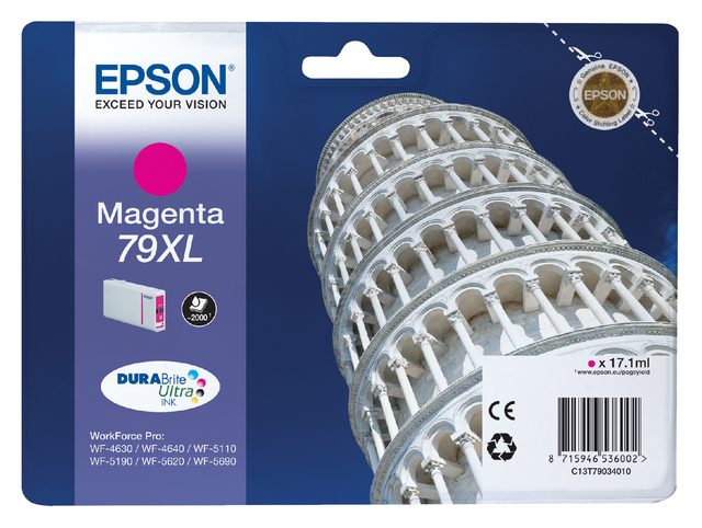 Inktcartridge Epson 79XL T7903 rood afbeelding