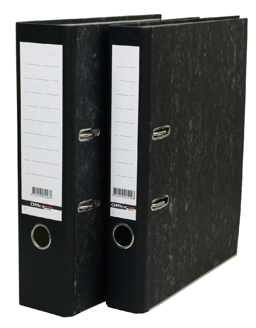 Ordner Qbasic A4 50mm karton zwart gewolkt afbeelding