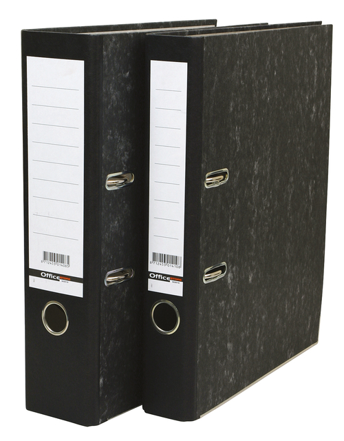 Ordner Qbasic A4 50mm karton zwart gewolkt afbeelding