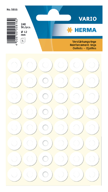 Versterkingsringen HERMA 5816 12mm 240 stuks afbeelding