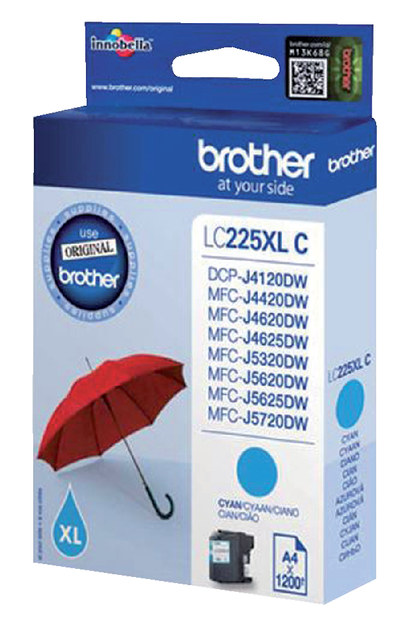 Inktcartridge Brother LC-225XLC blauw afbeelding