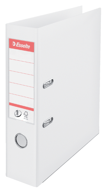 Ordner Esselte No.1 Power VIVIDA 75mm 30% gerecycled PP folie wit