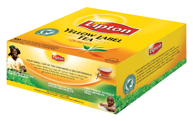Thee Lipton yellow label zonder envelop 100x1.5gr — Foto 2 van 2