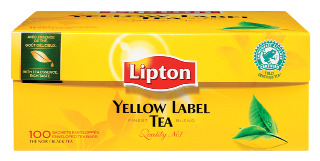 Thee Lipton yellow label met envelop 100x1.5gr — Foto 2 van 2
