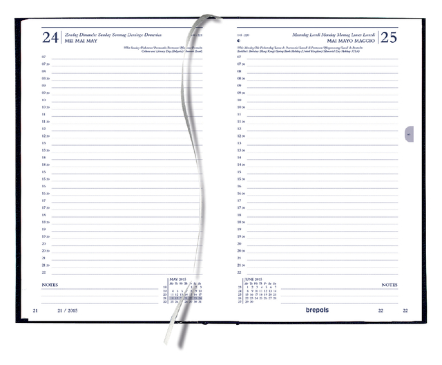 Kantooragenda 2026 Quantore kort 1dag/1pagina zwart afbeelding