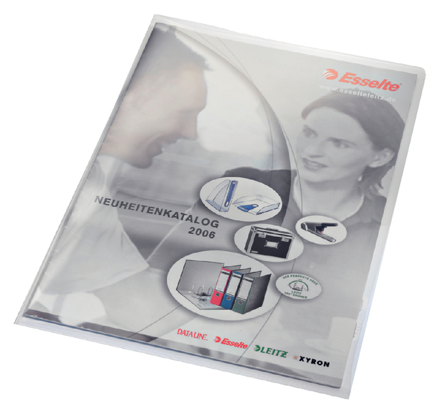 L-map Leitz Premium lasnaad copy safe 0.15mm PVC A4 transparant afbeelding