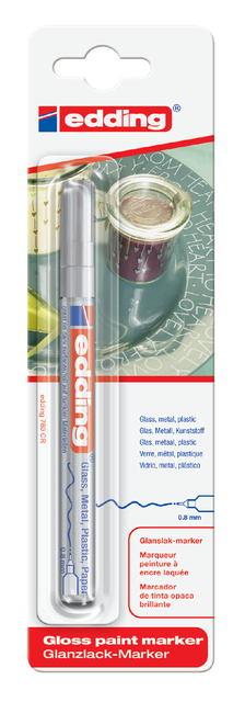 Viltstift Edding 780 lakmarker rond 0.8mm zilver blister à 1 stuk afbeelding