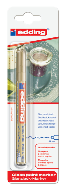 Viltstift edding 780 lakmarker rond 0.8mm goud blister à 1 stuk afbeelding