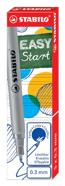 Rollerpenvulling STABILO Easyoriginal fijn blauw doosje à 3 stuks afbeelding