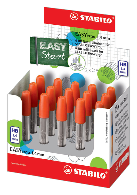 Potloodstift STABILO Easyergo 7880/6 HB1.4mm koker à 6 stuks afbeelding