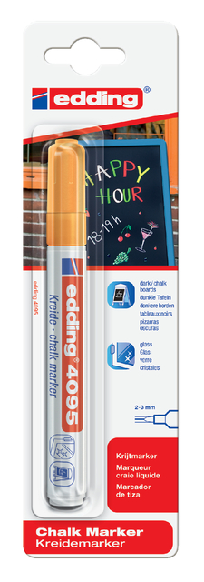 Krijtstift edding 4095 rond 2-3mm oranje blister à 1 stuk afbeelding