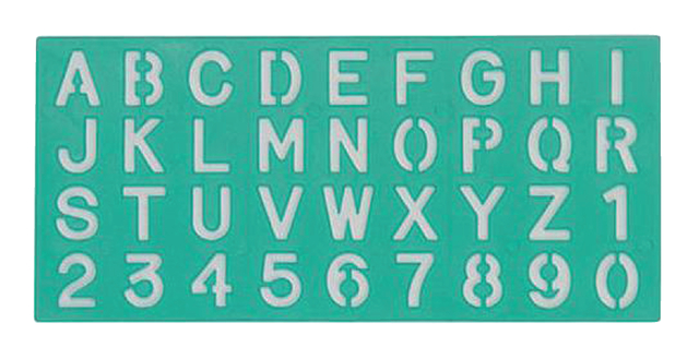 Lettersjabloon Linex hoofletters/letters/cijfers 30mm afbeelding