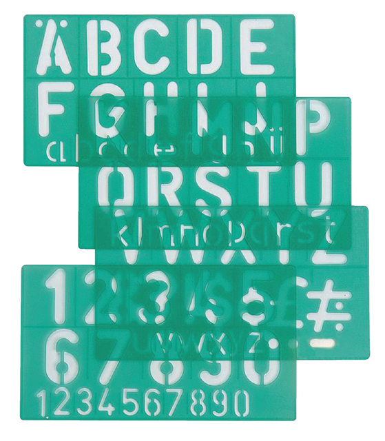 Lettersjabloon Linex hoofletters/letters/cijfers 50mm afbeelding