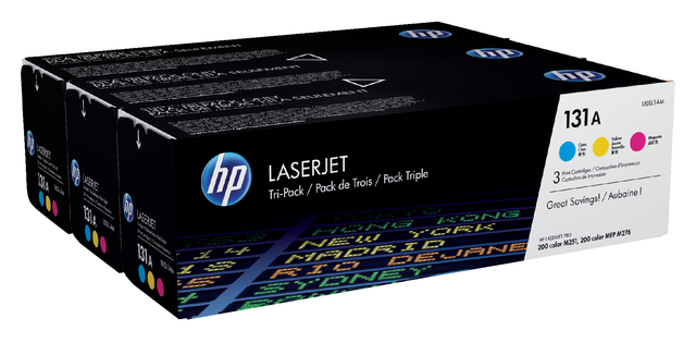 Tonercartridge HP U0SL1AM 131A 3 kleuren afbeelding