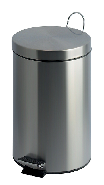 Afvalbak pedaalemmer RVS rond 20 liter afbeelding