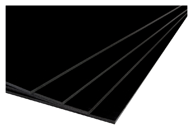 Foamboard 70x100cm 2-zijdig 5mm zwart afbeelding