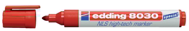 Viltstift edding 8030 NLS high-tech 1.5-3mm rood afbeelding