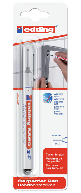 Viltstift edding 8850 timmerman rond 0.7mm zwart blister à 1 stuk afbeelding