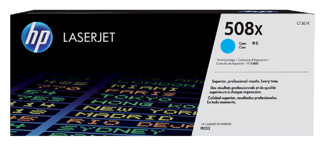 Tonercartridge HP CF361X 508X blauw afbeelding