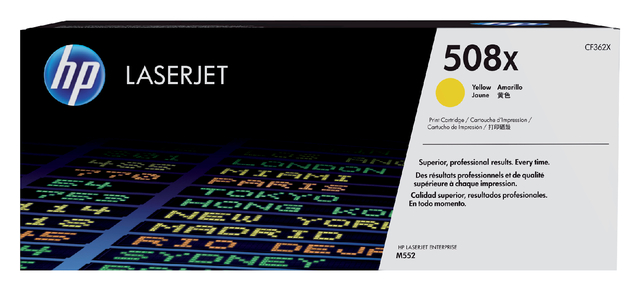 Tonercartridge HP CF362X 508X geel afbeelding