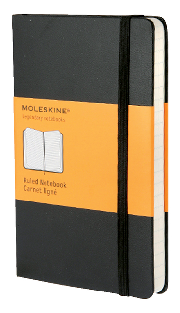 Notitieboek Moleskine pocket 90x140mm lijn zwart afbeelding