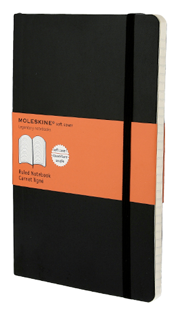 Notitieboek Moleskine large 130x210mm lijn zwart afbeelding