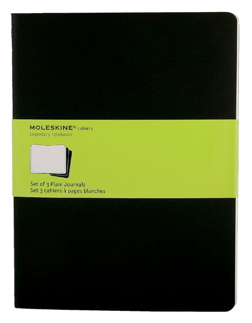Schrift Moleskine 190x250mm blanco 240blz 70gr zwart afbeelding