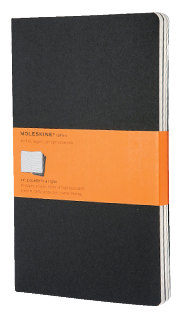 Schrift Moleskine 130x210mm lijn 160blz 70gr zwart afbeelding