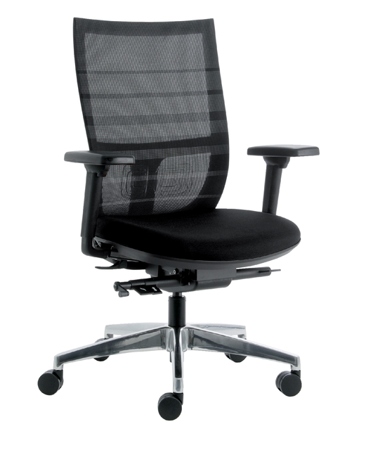 Bureaustoel Euroseats Curve Deluxe zwart afbeelding