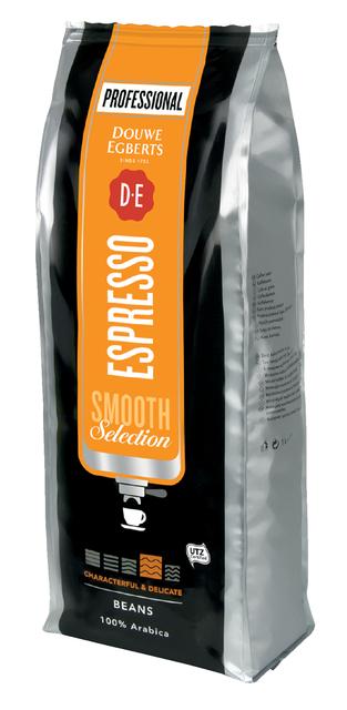 Koffie Douwe Egberts espresso bonen medium smooth 1kg afbeelding