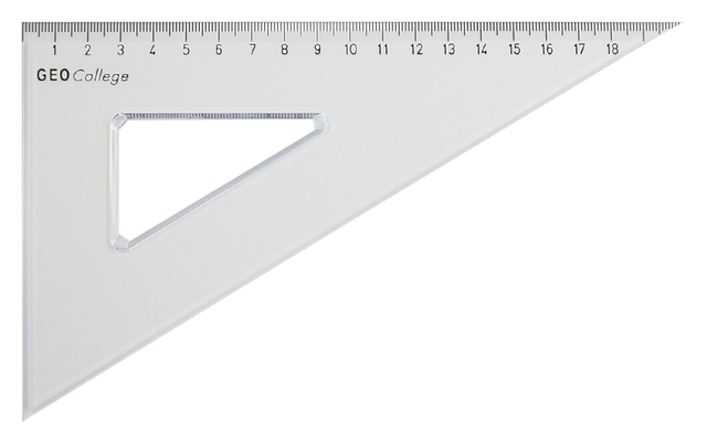 Driehoek Aristo 23620 200mm 30/60graden transparant afbeelding