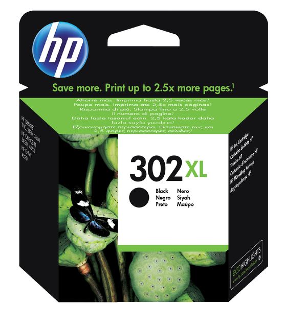 Inktcartridge HP F6U68AE 302XL zwart afbeelding