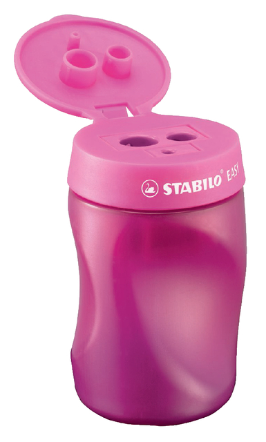 Puntenslijper STABILO Easy 4501 3 in 1 linkshandig roze afbeelding