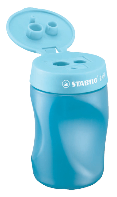 Puntenslijper STABILO Easy 4501 3 in 1 linkshandig blauw afbeelding