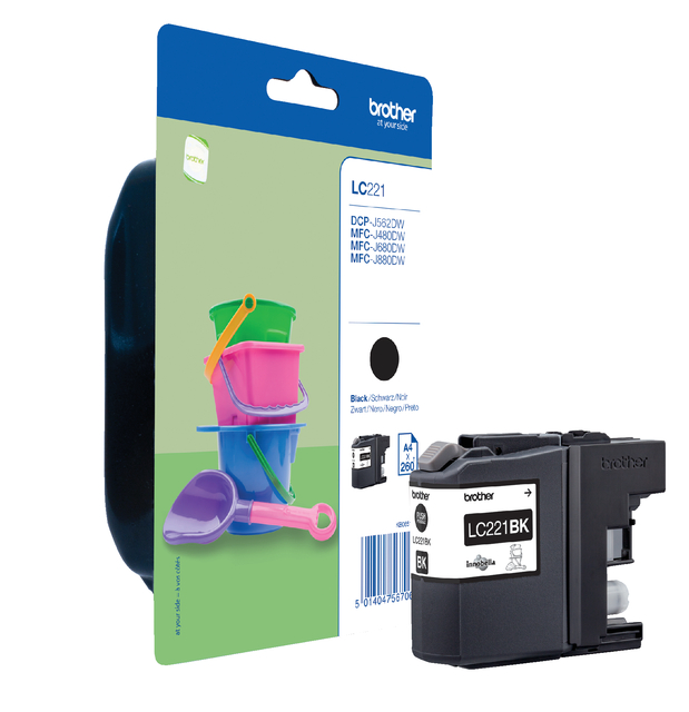 Inktcartridge Brother LC-221BK zwart afbeelding