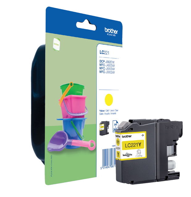 Inktcartridge Brother LC-221Y geel afbeelding