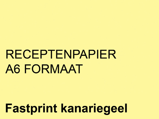 Receptpapier Fastprint A6 80gr kanariegeel 2000 vel afbeelding
