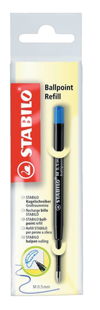 Balpenvulling STABILO standaard medium blauw blister à 1 stuk afbeelding