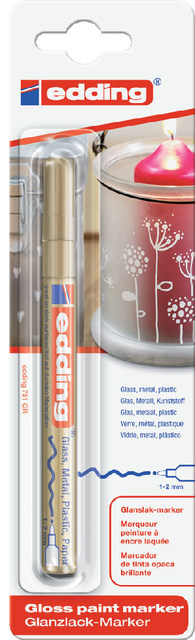 Viltstift edding 751 lakmarker rond 1-2mm goud blister à 1 stuk afbeelding